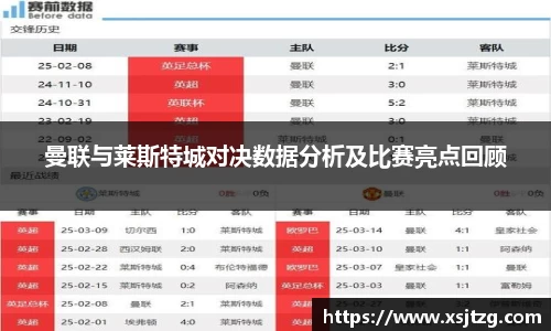 曼联与莱斯特城对决数据分析及比赛亮点回顾